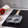 Klausberg KB 7817 Tigaie cu 3 compartimente, 18,5 cm, finisaj marmură, inducție, gri