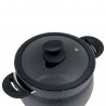 Cuptor cu aburi Royalty Line RL-CP6LM, 20 cm, 6 litri, 3 bucăți, Finisaj marmură, Inducție, Negru