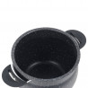 Cuptor cu aburi Royalty Line RL-CP6LM, 20 cm, 6 litri, 3 bucăți, Finisaj marmură, Inducție, Negru