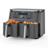 Friteuza dubla cu aer cald Ninja DZ400EU, 9.5 l, 6 programe, Timer, Zone independente, Gri
