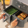 Friteuza dubla cu aer cald Ninja DZ400EU, 9.5 l, 6 programe, Timer, Zone independente, Gri