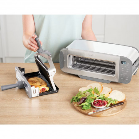Prajitor de paine 3in1 Ninja ST200EUWH, 2400W, 7 programe, Control temperatură, Grill, Dezghetare, Reincalzire, Functionare orizontala, Alb