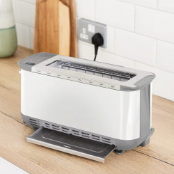 Prajitor de paine 3in1 Ninja ST200EUWH, 2400W, 7 programe, Control temperatură, Grill, Dezghetare, Reincalzire, Functionare orizontala, Alb