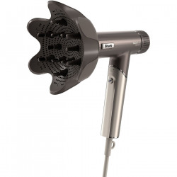 Uscator de par 4in1 Shark SpeedStyle Pro FLEX HD542EU, 1750W, 4 setari de temperatura, 3 viteze, Aer rece, Ionizare, Protectia scalpului, Mocha silver