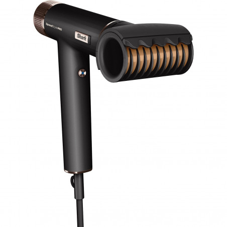 Uscător de păr Shark SpeedStyle Pro HD752EU, 1750W, 3 viteze, 4 setări de temperatură, Reglare automată a temperaturii și fluxului de aer, Ionizare, Cool Shot, 5 accesorii, Negru