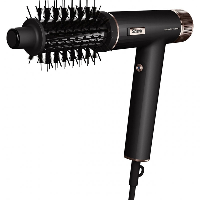 Uscător de păr Shark SpeedStyle Pro HD752EU, 1750W, 3 viteze, 4 setări de temperatură, Reglare automată a temperaturii și fluxului de aer, Ionizare, Cool Shot, 5 accesorii, Negru