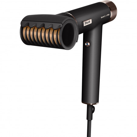 Uscător de păr Shark SpeedStyle Pro HD752EU, 1750W, 3 viteze, 4 setări de temperatură, Reglare automată a temperaturii și fluxului de aer, Ionizare, Cool Shot, 5 accesorii, Negru