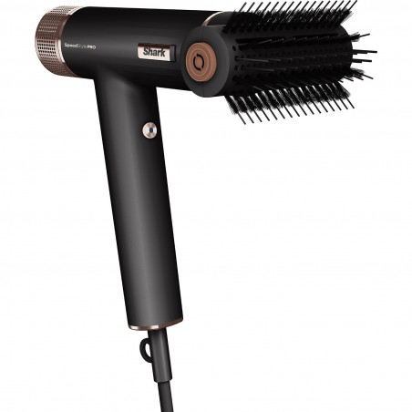 Uscător de păr Shark SpeedStyle Pro HD752EU, 1750W, 3 viteze, 4 setări de temperatură, Reglare automată a temperaturii și fluxului de aer, Ionizare, Cool Shot, 5 accesorii, Negru