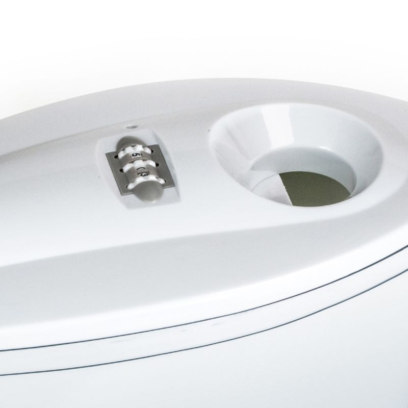 Ulcior de apă cu filtru Aquaselect B18, 2,5 l, Bază antiderapantă, Filtru cu rășini schimbătoare de ioni și carbon activ, Alb