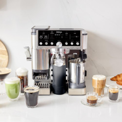 Espressor automat Ninja Luxe Café Pro TES701EU 3 în 1, 1650W, 15 bar, Boabe de cafea 250 g, 2 l, Barista Assist, 5 setări pentru spuma, 9 tipuri de espresso, Inox