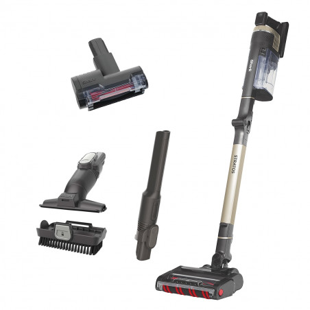 Aspirator vertical Shark Stratos True Pet Flexology IZ400EUT, 309W, 0.7L, 60 min autonomie, Clean Sense IQ, Pet Pro, LED, Powerfins, Gri inchis/Crem