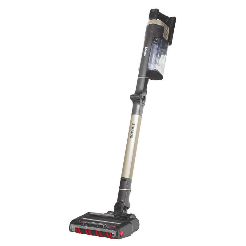 Aspirator vertical Shark Stratos True Pet Flexology IZ400EUT, 309W, 0.7L, 60 min autonomie, Clean Sense IQ, Pet Pro, LED, Powerfins, Gri inchis/Crem