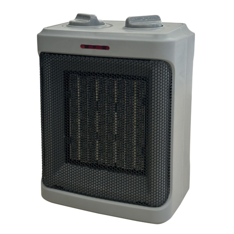 Aeroterma cu incalzitor ceramic Oliver Voltz OV51970H, 1500W, 3 moduri, 2 setari de temperatura, Termostat, Protectie la rasturnare, Gri