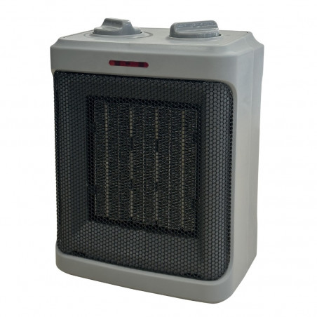 Aeroterma cu incalzitor ceramic Oliver Voltz OV51970H, 1500W, 3 moduri, 2 setari de temperatura, Termostat, Protectie la rasturnare, Gri