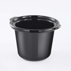 Russell Hobbs Compact Home Slow Cooker 25570-56, 145W, 2L, 3 setări de temperatură, vase ceramice, fără BPA și PFAS, negru/inox