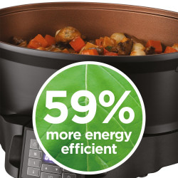 Russell Hobbs Good-to-Go Multicooker 28270-56, 750W, 6.5L, 8 programe, Cronometru, Mânere reci, 59% mai eficient energetic, Ușor de curățat, Negru