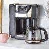 Cafetiera Russell Hobbs Victory Grind & Brew 22000-56, 1025W, 1,5 L, 250 g, 12 cesti, Timer, Filtru incorporat, Negru/inox
