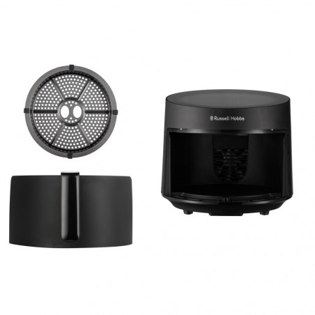 Friteuza cu aer cald Russell Hobbs SatisFry Panoramic 27420-56, 1650W, 5.5 l, 10 programe, Afisaj digital cu LED-uri, Termostat, Timer, Negru