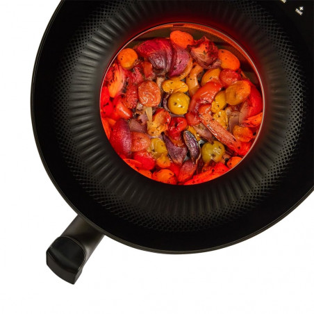Friteuza cu aer cald Russell Hobbs SatisFry Panoramic 27420-56, 1650W, 5.5 l, 10 programe, Afisaj digital cu LED-uri, Termostat, Timer, Negru