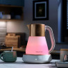 Russell Hobbs Calm Kettle 27450-70, 2400W, 1,7 l, 40-100°C, Fierbere silențioasă, butoane tactile, alerte sonore, 6 culori schimbătoare, Protect, fără BPA și PFAS, alb/dorat