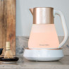 Russell Hobbs Calm Kettle 27450-70, 2400W, 1,7 l, 40-100°C, Fierbere silențioasă, butoane tactile, alerte sonore, 6 culori schimbătoare, Protect, fără BPA și PFAS, alb/dorat