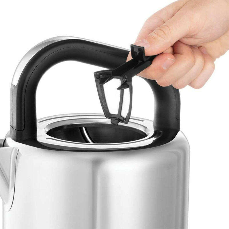 Fierbător electric Russell Hobbs Distinctions Titanium 26422-70, 2400W, 1,5 l, Fierbere rapidă, Filtru lavabil anti-calcar, Baza 360°, Protecție, Inox/Titaniu
