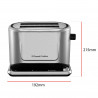 Prajitor de paine Russell Hobbs Attentiv 26210-56, 1640W, 2 felii, 6 trepte, Centrare, Control tactil, LED, Depozitare, Fara BPA si PFAS, Inox/Negru