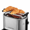 Prajitor de paine Russell Hobbs Attentiv 26210-56, 1640W, 2 felii, 6 trepte, Centrare, Control tactil, LED, Depozitare, Fara BPA si PFAS, Inox/Negru