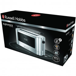Russell Hobbs Elegance Toaster 23380-56, 1420W, 2 fileuri, 6 grade, Lift & Look, Inox/negrit