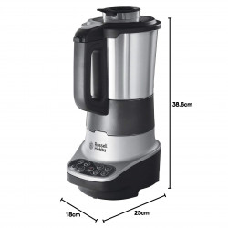Russell Hobbs Soup & Blend 21480-56, 1200W, 1.75L, încălzire, 8 programe, alarmă sonoră, sistem de siguranță, menținere căldură, negru/Inox