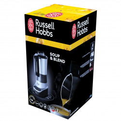 Russell Hobbs Soup & Blend 21480-56, 1200W, 1.75L, încălzire, 8 programe, alarmă sonoră, sistem de siguranță, menținere căldură, negru/Inox