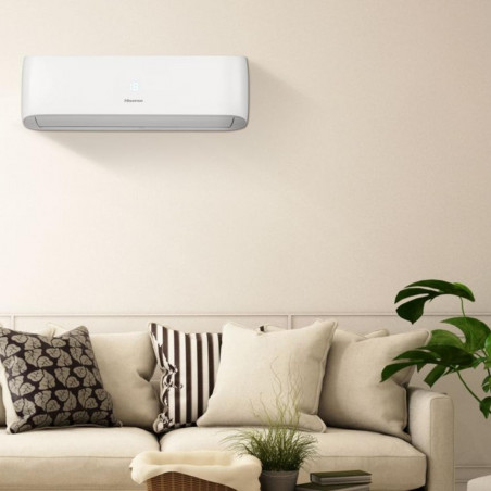 Aparat de aer conditionat inverter Hisense Easy Smart CA25YR03, 9000 BTU, 14 m2, A++, Functionare silentioasa, FreezeProtect pana la -15°C, Alb