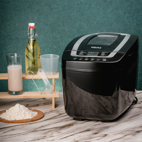 Masina de facut paine Oliver Voltz OV51446B, 800W, 12 programe, Afisaj LCD, Timer, Negru.