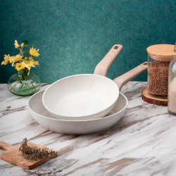 Cratiță Voltz Nice OV54419E28, 28x5.5 cm, Finisaj marmură, Inducție, Cream melange