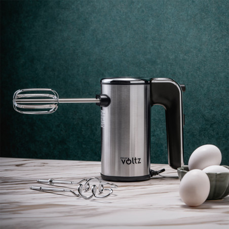 Mixer de mana Oliver Voltz OV51110J, 500W, 5 viteze + Turbo, 2 teluri, 2 carlige, Inox