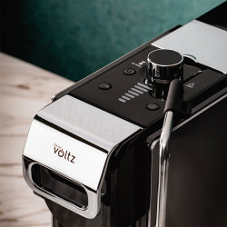 Espressor cafea macinata si capsule 8in1 Oliver Voltz OV51171N8M, 1450W, 1 L, 5 adaptoare, 19 bar, Negru/Argintiu