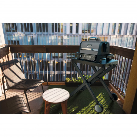Gratar electric Ninja OG701EU, 2400W, Pana la 260C, Acoperire interna amina ceramica, Woodfire, Gri