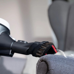 Aspirator vertical Bosch Unlimited 7 BBS711W, 300 ml, Motor TurboSpin, Lumini LED, Autonomie 40 min, Alb/Negru