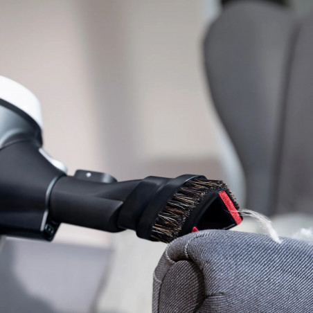 Aspirator vertical Bosch Unlimited 7 BBS711W, 300 ml, Motor TurboSpin, Lumini LED, Autonomie 40 min, Alb/Negru