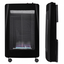 Aragaz pe gaz ELITE EBF-1362, 3.8 kW, 35 m2, 327 g/h, 2 trepte, senzor de oxigen ODS, protecție la înclinare, aprindere piezoelectrică, Negru