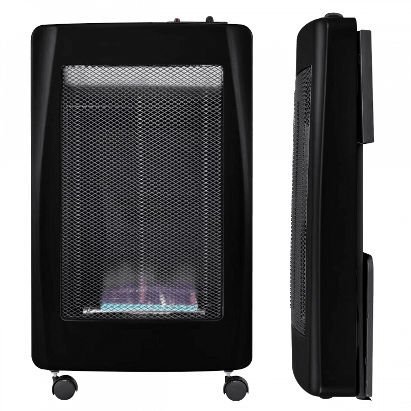 Aragaz pe gaz ELITE EBF-1362, 3.8 kW, 35 m2, 327 g/h, 2 trepte, senzor de oxigen ODS, protecție la înclinare, aprindere piezoelectrică, Negru