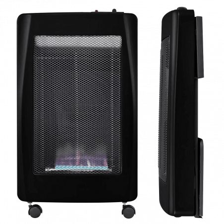 Aragaz pe gaz ELITE EBF-1362, 3.8 kW, 35 m2, 327 g/h, 2 trepte, senzor de oxigen ODS, protecție la înclinare, aprindere piezoelectrică, Negru