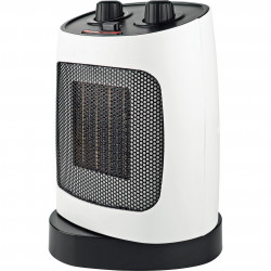 Aragaz ceramic ELITE ECH-1374, 2000W, Până la 20 m2, 2 trepte, Oscilație, Indicator luminos, Protecție la răsturnare, Alb/negru