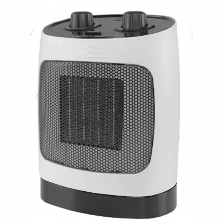 Aragaz ceramic ELITE ECH-1374, 2000W, Până la 20 m2, 2 trepte, Oscilație, Indicator luminos, Protecție la răsturnare, Alb/negru