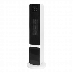 ELITE ECHTD-1377 încălzitor ceramic cu coloană, 2000W, 20 m2, oscilație automată, încălzitor ceramic PTC, telecomandă, alb/negru