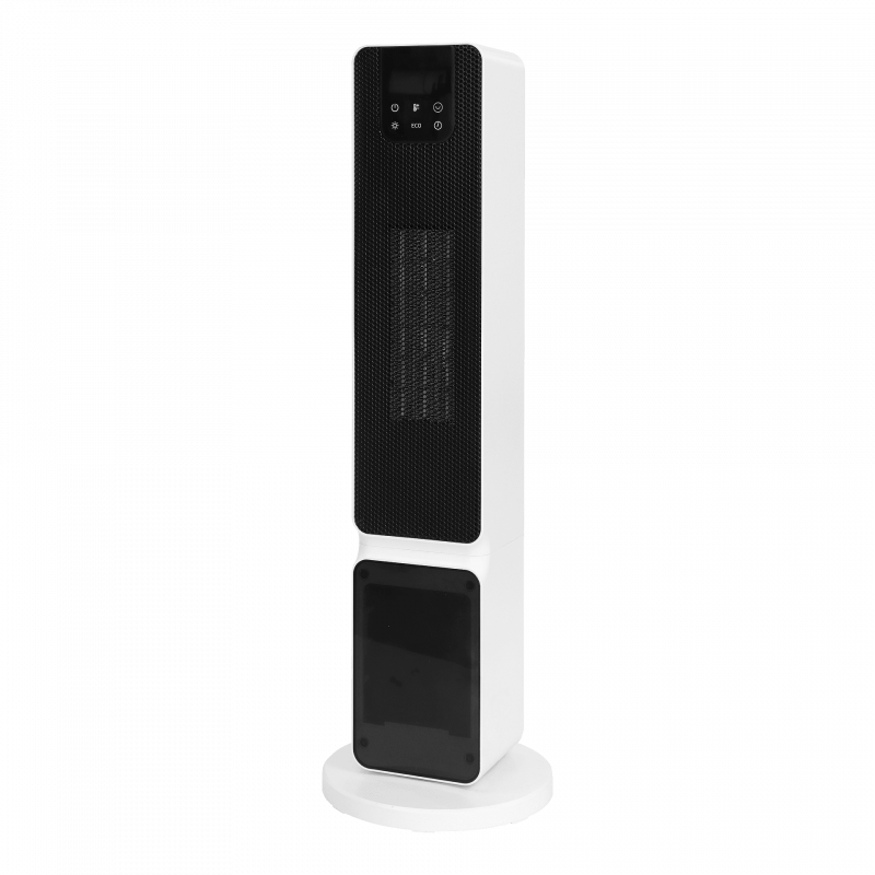 ELITE ECHTD-1377 încălzitor ceramic cu coloană, 2000W, 20 m2, oscilație automată, încălzitor ceramic PTC, telecomandă, alb/negru
