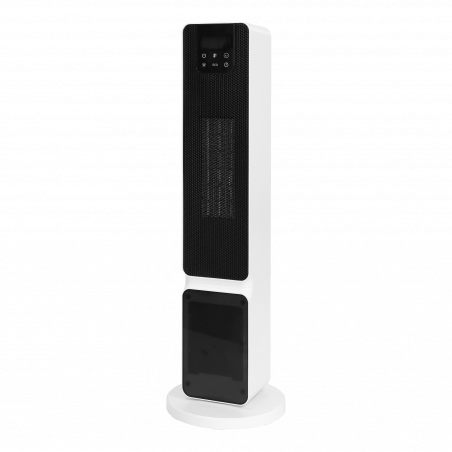 ELITE ECHTD-1377 încălzitor ceramic cu coloană, 2000W, 20 m2, oscilație automată, încălzitor ceramic PTC, telecomandă, alb/negru