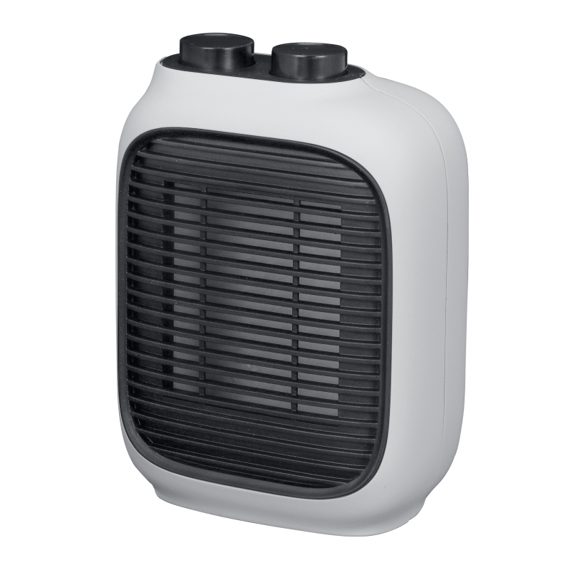 Ventilator ELITE EFH-1382, 1500W, 15 m2, Protecție la supraîncălzire, Termostat reglabil, Picioare rabatabile, Alb/negru