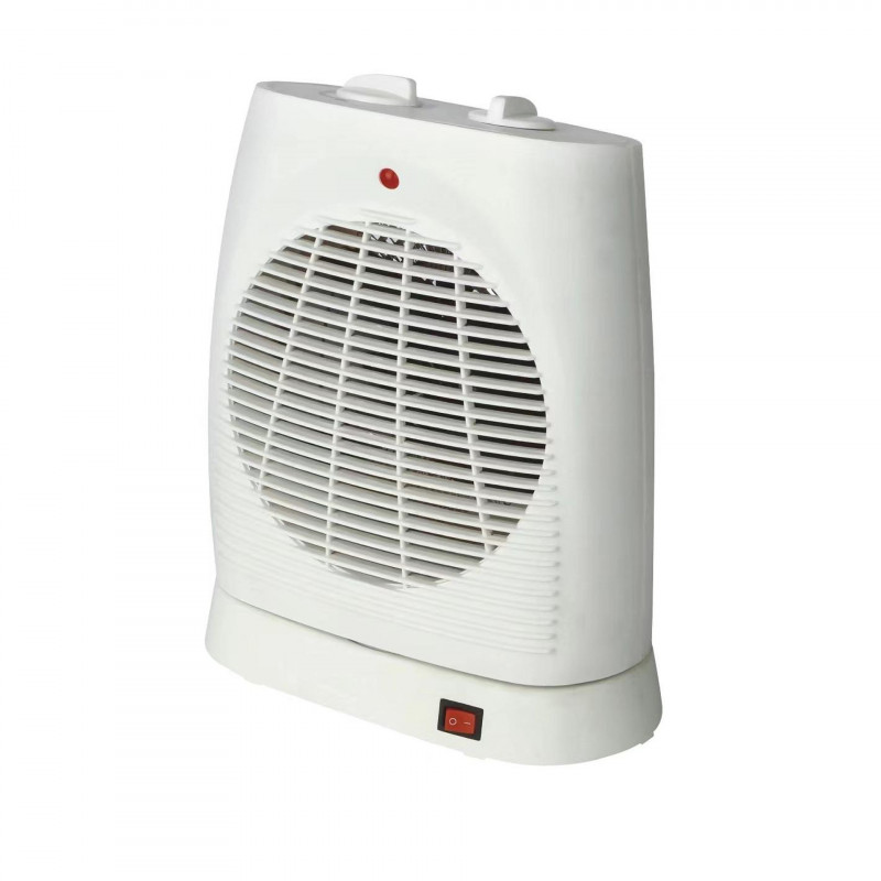 Ventilator ELITE EFH-1386, 2000W, 20 m2, oscilație 90°, 3 trepte, termostat reglabil, indicator de putere, alb