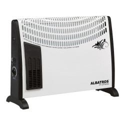 Încălzire prin pardoseală ALBATROS CT-23TURBO, 2000W, 20 m2, ventilator TURBO, termostat reglabil, protecție la supraîncălzire, alb/negru